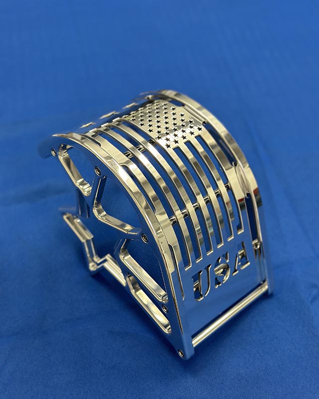 Polished Aluminum Blower Belt Guard