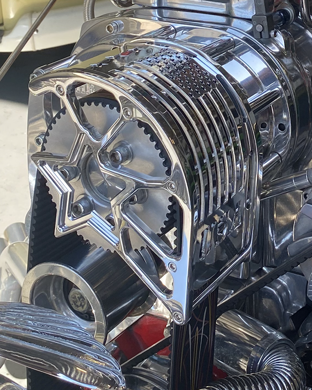 Polished Aluminum Blower Belt Guard