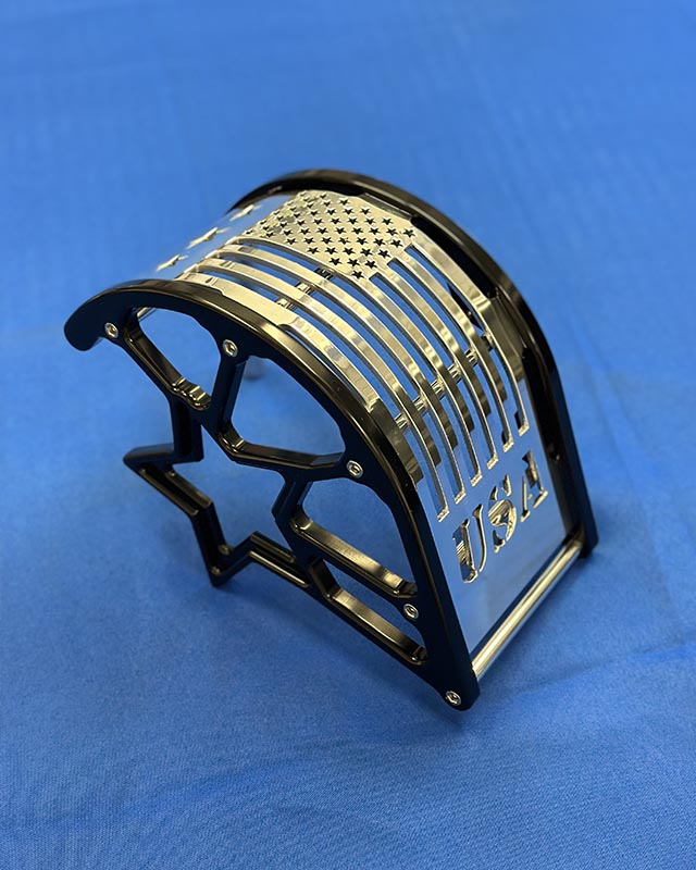 Black And Polished Blower Belt Guard