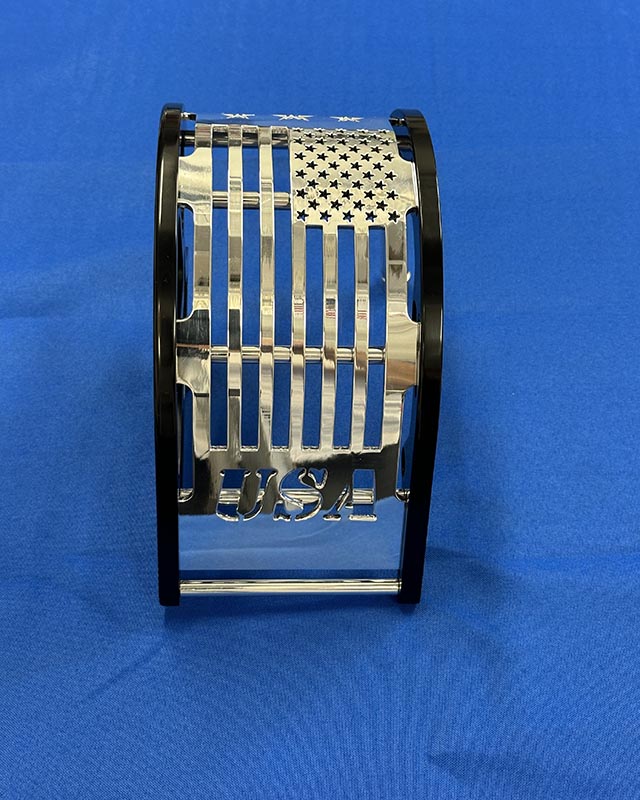 Black And Polished Blower Belt Guard